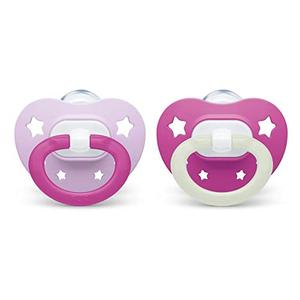 NUK Orthodontic Pacifiers, 6-18 Months, 2 Count (Pack of 1)