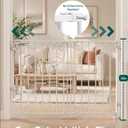 Babelio Removable & No Bottom Bar Baby Gate, 29-43" Hardware Mounted (Drill Needed)| Wide Walk-Thru| Auto-Close Safety Dog/Pet Gate for Stairs & Doorways (White, 29-43" W, 30" H)