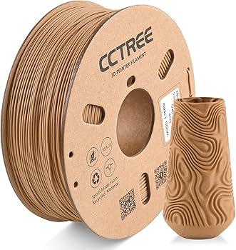 CCTREE Matte PLA Filament 1.75mm 3D Printing PLA Filament 1.75mm High Speed Printing, Dimensional Accuracy +/ - 0.03mm, 1kg Carboard Spool (2.2lbs) for Most FDM 3D Printers Beige