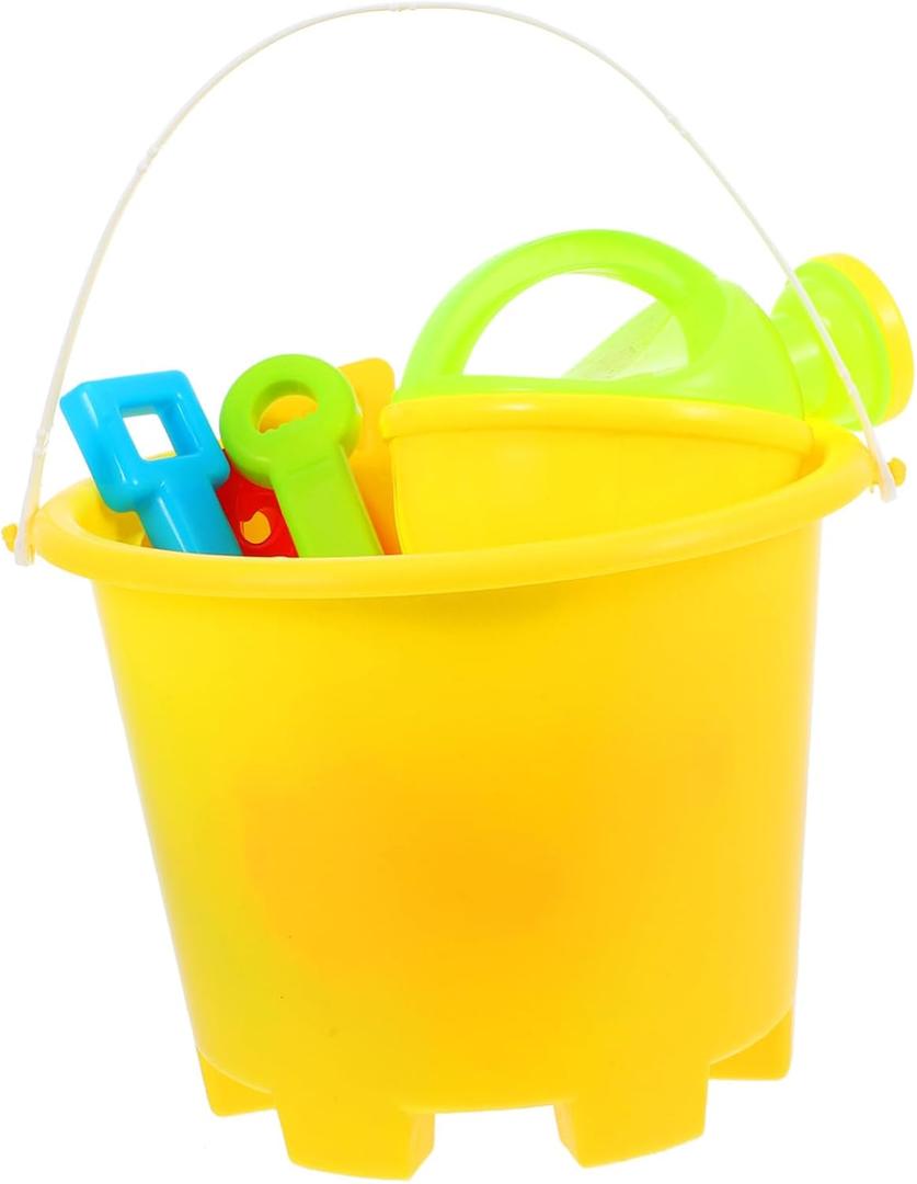 LIOOBO 13Pcs Beach Sand Set Multicolor Plastic Bucket Sand Tools with Cartoon Castle Molds for Backyard Sandbox Pools Creative Outdoor Play Random Color