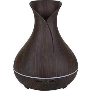 Aroma Essential Oil Diffuser LED Light Ultrasonic Aromatherapy Humidifier 400ml for Home Office Bedroom Yoga Spa - Wood Grain