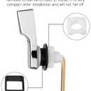 2 x Toilet Handle Replacement Kit, 702 Universal Toilet Flush Handle, Zinc Alloy Toilet Tank Trip Lever with H2 Brass Arm Front-Mount Compatible with American Standard, Mansfield Toilet, Silver