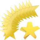 48 Pcs 6 Inch Gold Star Cutouts Double Printed Paper Gold Cutouts Glitter Star Decor Decoration Cardboard Red Carpet Party Supplies for Bulletin Boards Christmas Weddings