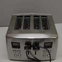 Cuisinart 4 Slice Countdown Motorized Toaster, Compact Design with Extra-Wide Slots for Toasting, Defrost & Reheat Functions, CPT-435P1, Stainless Steel