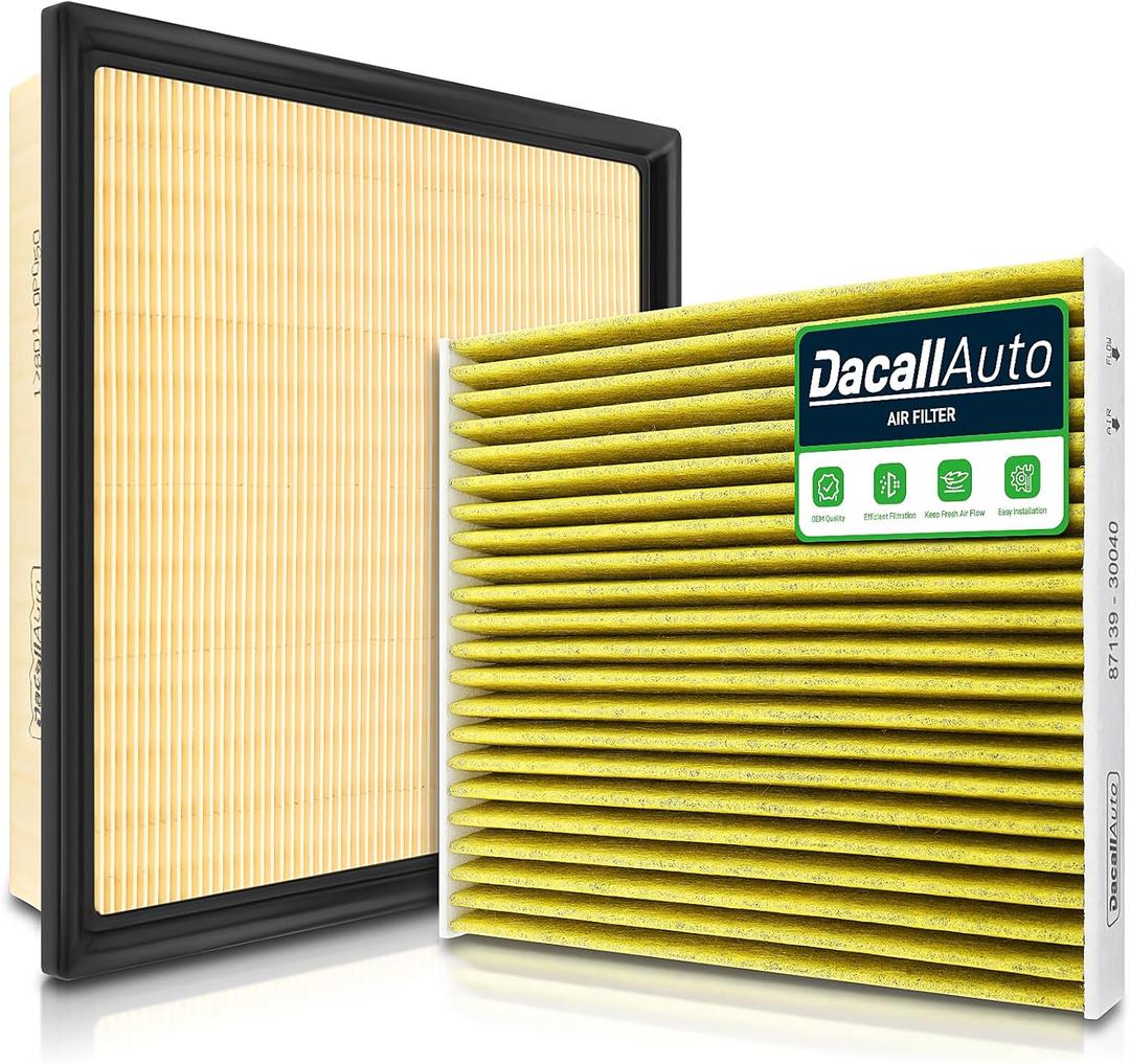 Engine & Cabin Air Filter Set Fit for Toyota Avalon (2013-2018), Camry (2012-2017), Highlander(2014-2019), Sienna(2011-2020); for Lexus ES350 RX350 NX200t NX300. Replace 8713930040, 178010P050