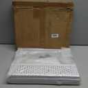 Bfttlity PC Stand Computer Tower Stand 2-Tier Metal CPU Holder with Locking Caster Wheels Suitable for Most PC (S,White)