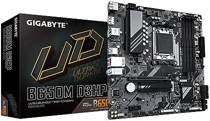 GIGABYTE B650M D3HP (AM5/ LGA 1718/ AMD/ B650/ Micro ATX/DDR5/ 2X PCIe 4.0 M.2/ PCIe 4.0/ USB 3.2 Gen2 Type-C/ 2.5GbE LAN/Motherboard)