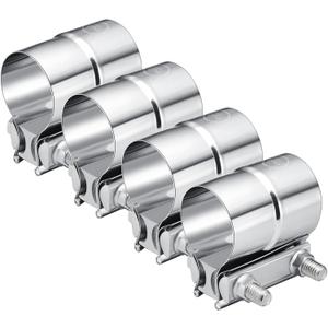 EVIL ENERGY 2.5'' Exhaust Clamp, 2 1/2 in Lap Joint Band Clamp Stainless Steel for Pipes, Mufflers, Catalytic Converters (4Pcs, 2.5 inch)