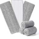 Flat Mop Pads 6pcs for Mop and Bucket Set with Wringer Replacement Microfiber Cloths Compatible with Floor Cleaning Mop Bucket Set - 15.7" X 4.5"