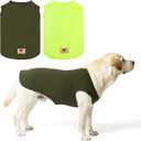 KOOLTAIL Dog Clothes for Large Dogs, 2 Pack Cotton Fall/Winter Warm Dog T Shirts Coats for Outdoor, UV & Insect Protection Anti-Hair Loss & Lightweight Pet Vest Tank Tops Apparel (Green & Light Green, 3XL)