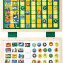 Melissa & Doug Deluxe Wooden Magnetic Responsibility Chart with 90 Magnets