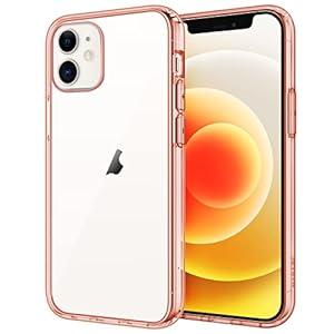 JETech Case for iPhone 12 Mini 5.4-Inch, Non-Yellowing Shockproof Phone Bumper Cover, Anti-Scratch Clear Back (Rose Gold)