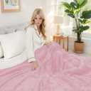 Electric Heated Blanket Full Size 72"x84" - Dual-Sided with Microplush & Sherpa Fabric, 4 Heat Settings & 10 Hours Auto Off, Machine Washable - Pale Pink (03-light Pink)