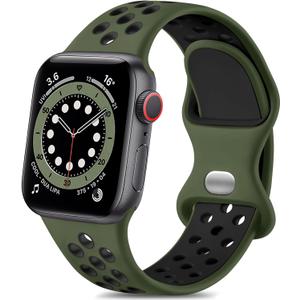 Lerobo Compatible with Apple Watch Band 40mm SE 3 2nd 38mm 42mm Series 11 10 41mm Series 9 for Women Men, Soft Silicone Sport Strap for iWatch Bands Series 8 7 6 5 4 3 2 1 SE