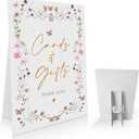 Butterfly Baby Shower/Bridal Sign 8 x 11 Inch, Cards and Gifts Sign, Wildflowers Decorations With Stand-BBLP13