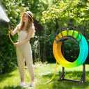 Garden Hose Holder for Outside, Heavy Duty Water Hose Holder Holds 160-Feet Hose, Stable Detachable Hose Stand Storage Hanger Rack for Yard Lawn Farm