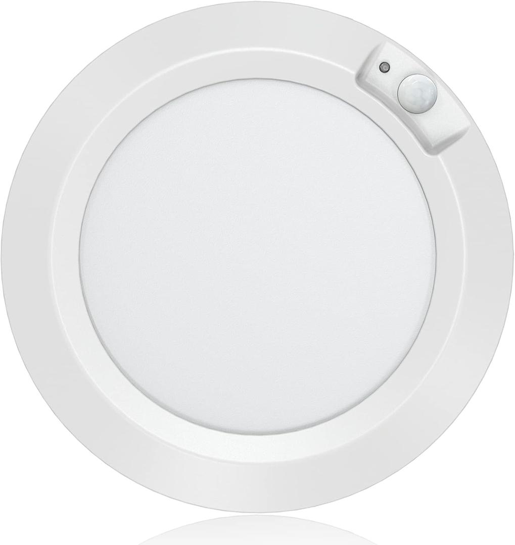 Motion Sensor Battery Operated Indoor LED Closet Lights - 210LM 6000K Cool White for Laundry, Stairwell, Hallway, Shed, Kitchen Cabinet