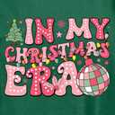 CQF Christmas Shirts for Women in My Christmas Era V Neck T-Shirts Funny Colorful Xmas Holiday Tee Tops (M, Green)