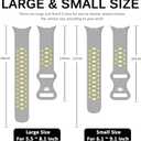 Miimall Compatible for Google Pixel Watch 4(2025) 3 2 1 41mm Bands, Soft Silicone Waterproof Sport Wristband Strap Band for Google Pixel Watch 4/3/2/1 for Women Men (Large, Grey-Yellow)