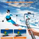 69" Auto Face Tracking Tripod for iPhone/Android, Foldable 2-Axis Phone Gimbal Stabilizer, 360 Degree Rotating, Portable, Extendable Selfie Stick with Light & Remote for Fitness, Travel Vlog
