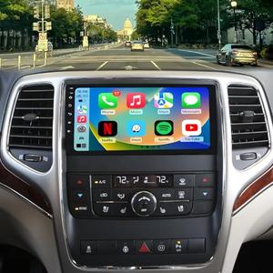 Android 13 Car Radio Stereo for Jeep Grand Cherokee 2011-2013, 9" Touch Screen Head Unit with Android 13/CarPlay/Android Auto/GPS Navigation/Bluetooth 5.0/FM/DSP Radio/AHD Backup Camera