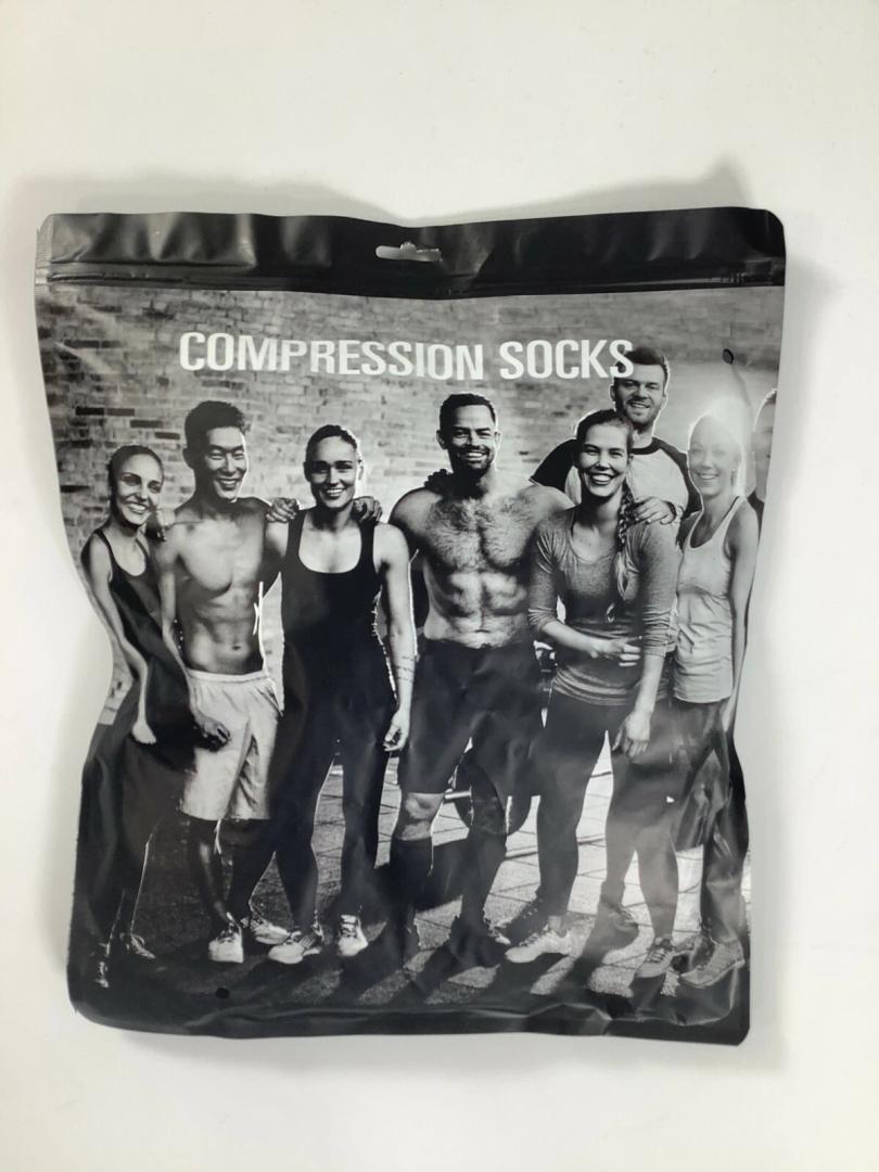 Men’s Multicolor Ankle Compression Socks Medium 3 Pairs, S/M