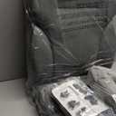 Executive Office Chair, High Back Ergonomic Comfy Desk Chair with Padded Flip-up Armrests and Wheels, PU Leather Heavy Duty Computer Swivel Rolling Task Chair for Home Office, Adults, Gray (Grey)