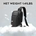 BANGE Sling Bag, Waterproof Shoulder bags with Pad Compartment, Crossbody Backpack for Men