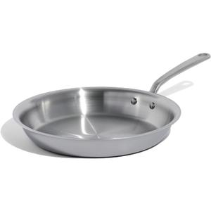 Made In Cookware - 12-Inch Stainless Steel Frying Pan - 5 Ply Stainless Clad - Professional Cookware - Crafted in Italy - Induction Compatible