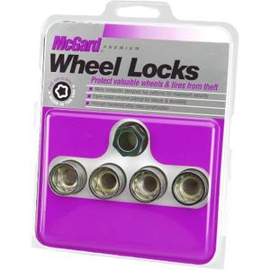 MCGARD 24024 Cone Seat - Under The Hub Cap Wheel Locks (M14 x 2.0 Thread Size) - Set of 4, Silver