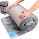 Memory Foam Sleeping Pad Camping Mattress,3 Inch Thick Portable Floor Mat for Adult Waterproof Sleeping Mat Roll Up Floor Mattress Foldable Backpacking Travel Bed for Hiking,Guest Bed