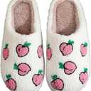 Halloween Christmas Slippers Checkered Scuff for Women and Men Holiday Indoor Bedroom Fluffy Warm Fleece Slippers Winter Soft Cozy Home Non-Slip Soft Plush Slip-on Wool Lined House Shoes