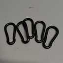 Carabiner Clip 5 PCS - Black Heavy Duty Carabiner Clip - Large Carabiner Clips - Snap Hooks - Perfect for Weight Lifting, Keychain, Dog Leashes & Gym