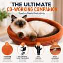Cat Desk Bed, 360° Rotating & Height Adjustable