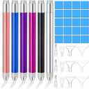 Outus 6 LED Rhinestone Point Drill Pens with Light 5D Painting Tool 15 Spare Pen Heads 20 Glue Painting Clay for DIY Nail Art