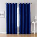 ChrisDowa Grommet Blackout Curtains for Bedroom and Living Room - 2 Panels Set Thermal Insulated Room Darkening Curtains (Royal Blue, 52 x 84 Inch)