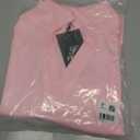 FKEEP Women's Tennis Golf Shirt Long Sleeved Top Sport Activewear V-Neck Workout Athletic (Pink, L)