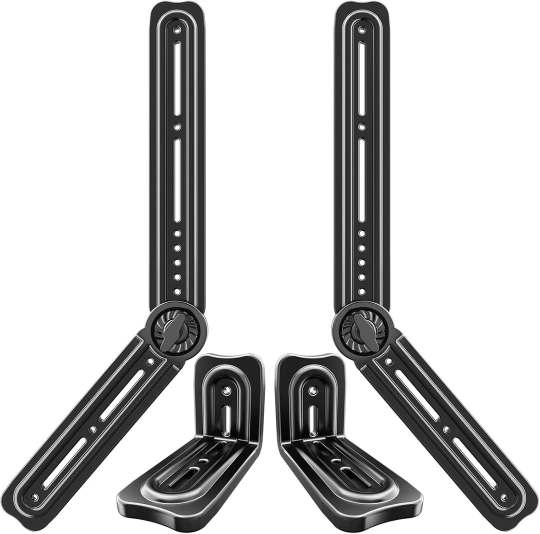 Soundbar Mount Bracket, Sound Bar Mounts Under TV or Above TVs Fits Most Sound Bars Up to 20 Lbs, Soundbar TV Mount with 180 Adjustable (90)