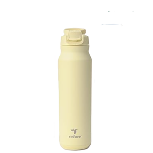 Reduce Hydrate Pro Bottle Flip Sip & Go Stainless Steel Water Bottle 24oz, Yellow
