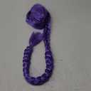 Kids Purple Braided Wig for Girls Child Long Braid Purple Wig Cosplay Synthetic Wigs with Wig Cap