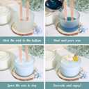SUPMIND 16oz 3 Wick Candle Jars 6 Pack - Large Empty Frosted Glass Candle Making Jars with Bamboo Lids, Bulk Candle Containers for Making Candles