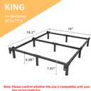 Superay Metal Bed Frame, 9-Leg Bed Base 8 inches Support for Box Spring and Mattress Set, King, Easy Assembly, Black