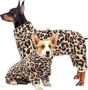 ROZKITCH Dog Leg Warmers for Small Dogs, Pet Windproof Warm Cold Weather Jacket Vest with Luminous Zipper, Jumpsuit Apparel Outfit Clothes for Dog Brown XS
