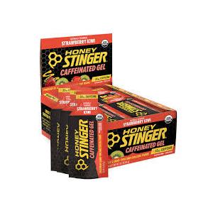 Strawberry Kiwi Caffeinated Energy Gel Box, for Exercise, Running and Performance, Sports Nutrition for Home & Gym, Pre and Mid Workout, 24 Pack