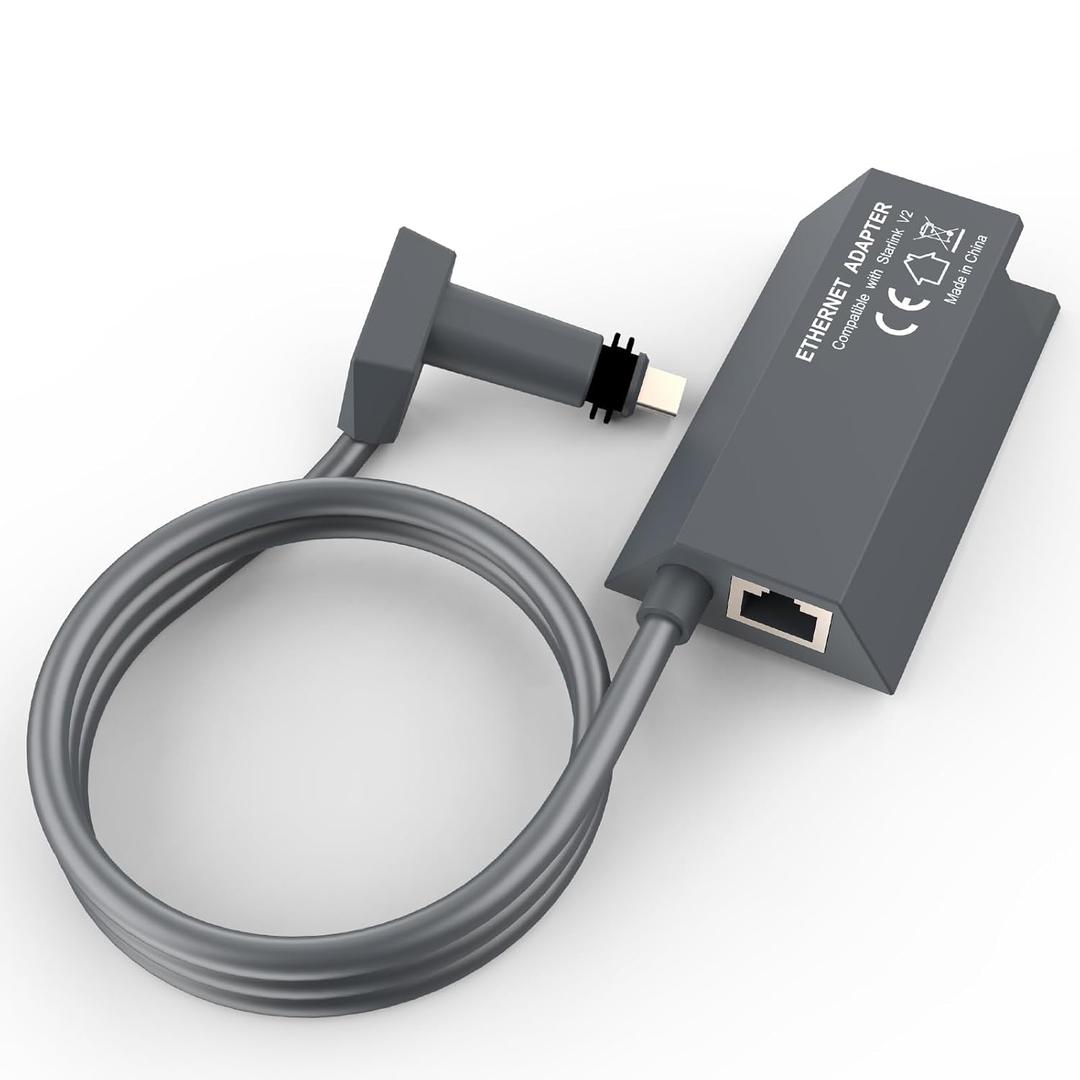 Starlink Ethernet Adapter V2 Gen2,Generic StarLink Ethernet Adapter Satellite Internet V2,Stable Connectivity, for Rectangle Dish Wired External Network