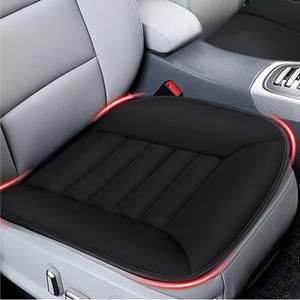 MYFAMIREA Car Seat Cushion Pad 1.2" Thick Comfort Seat Protector for Car Driver Seat Office Chair Home Use Memory Foam Seat Cushion with Non Slip Bottom, 20'' x 18.5'', Black, 20 IN x 18.5 IN x 1.2 IN