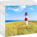 8x10 Acrylic Picture Frames Set of 6, Clear Photo Frame for Wall with Tape, Clear Picture Photo Frames 8x10 for Home, School, Office - Horizontal