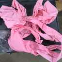 Hungdao 2 Pack Large Pink Wreath Bows 24x36 Waterproof Fabric Bows Outdoor Wedding Decorative Farmhouse Ornaments for Valentine Wedding Party Hanging Wall Front Indoor Decor