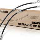 A-Premium Front Driver and Passenger Brake Hydraulic Hoses Compatible with Select Acura and Honda Models - TL 2004-2008, TSX 2004-2008, Accord 2003-2007 - Replace# 01464SDAA03, 01465SDAA03(Pack of 2)