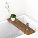 Premium Bathtub Tray for Freestanding Bath, Large & Thick 35 Acacia Wood Luxury Bath Tray for Tub Anti-Tip, Non-Toxic, Adjustable Bathtub Trays for Tub with Bathroom Accessories Holder